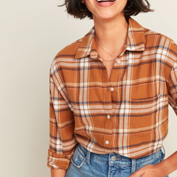 Old Navy Tops - NWT - Old Navy Oversized Flannel Boyfriend Size S
